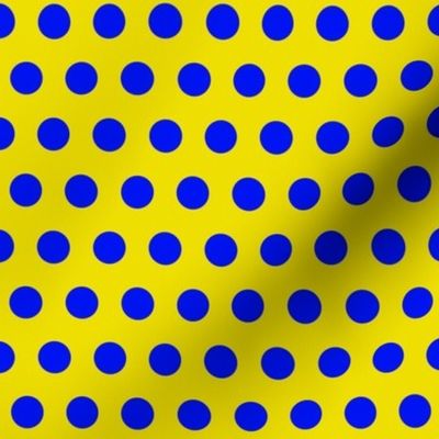 Sailor Polka Dot Blue on Yellow