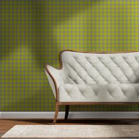 Houndstooth Check in Grey Linen + Neon Yellow