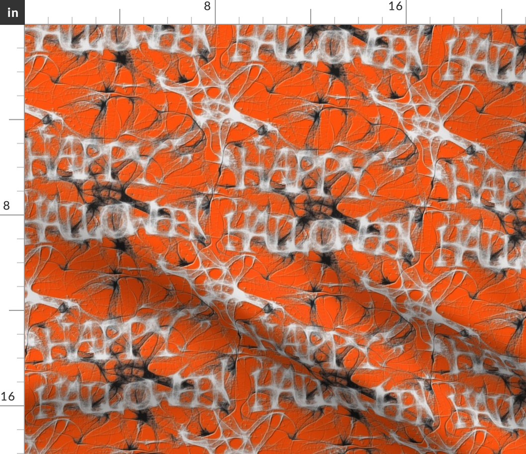 Happy Halloween Spider Web Charm Square