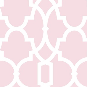 Tiffany trellis bold in light pink and White