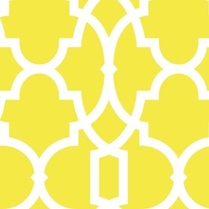 Tiffany trellis bold in bright yellow and white