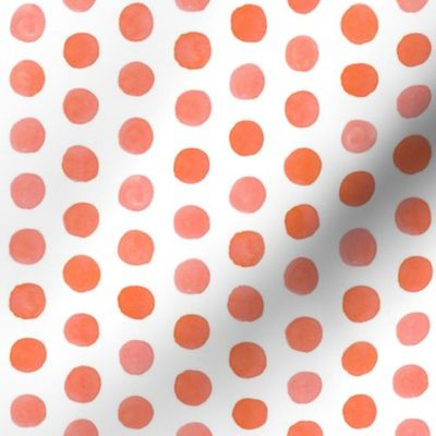 Watercolor Dots: Coral