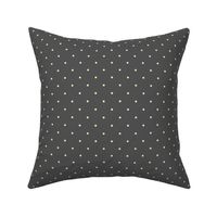 gray and cream polka dot