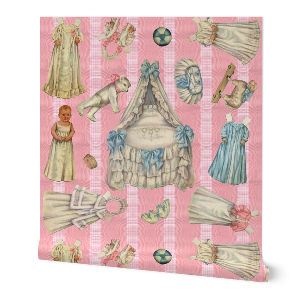 Edwardian Paper Doll Nursery ~ Pink