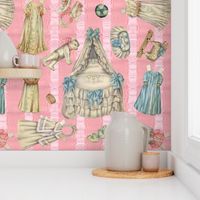 Edwardian Paper Doll Nursery ~ Pink