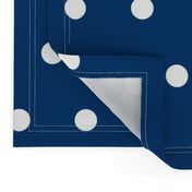 Polka Dot - White on Navy