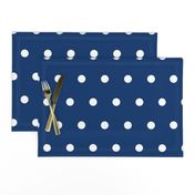 Polka Dot - White on Navy