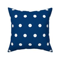 Polka Dot - White on Navy