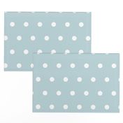 Polka Dot White on BabyBlue