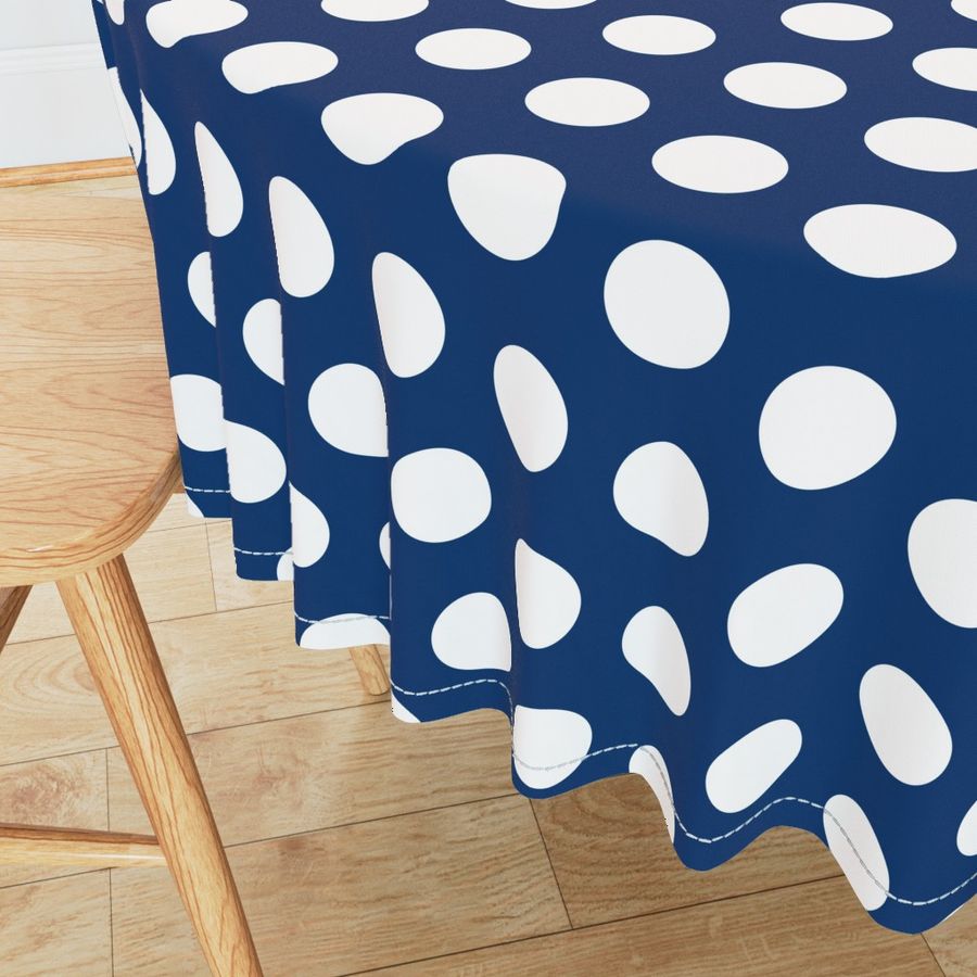 Polka Dot - White on Navy XL