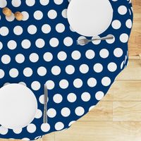 Polka Dot - White on Navy XL