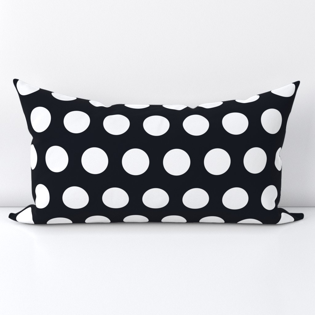 Polka Dot - White on Black XL