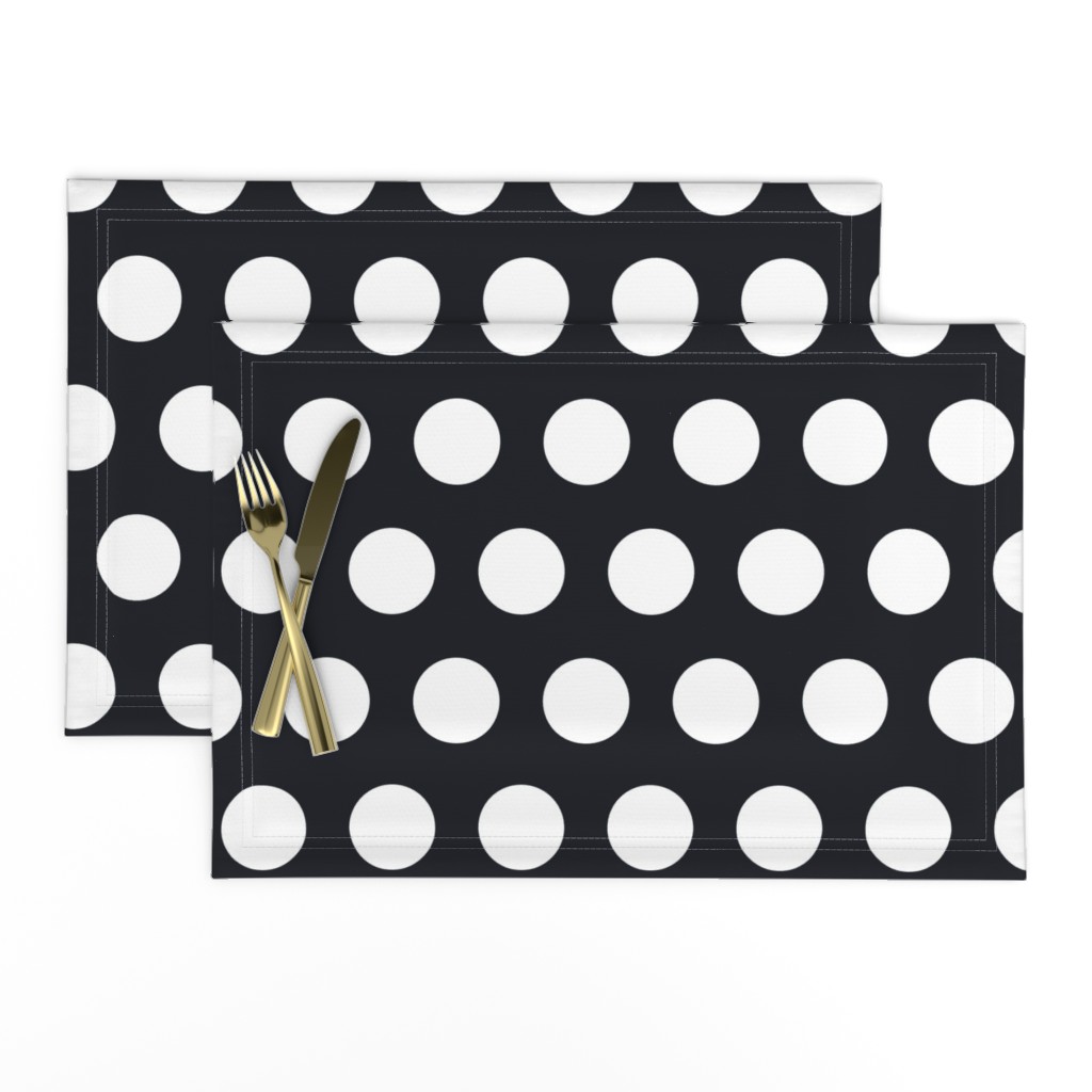 Polka Dot - White on Black XL