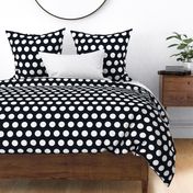 Polka Dot - White on Black XL