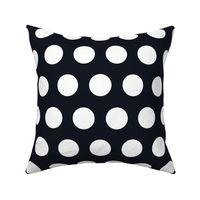 Polka Dot - White on Black XL