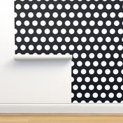 Polka Dot - White on Black XL