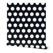 Polka Dot - White on Black XL