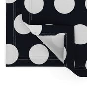 Polka Dot - White on Black XL