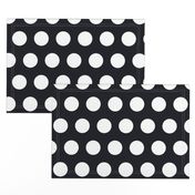 Polka Dot - White on Black XL