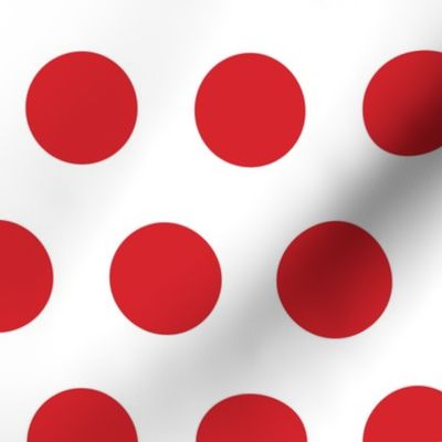 Polka Dot - Red on White XL