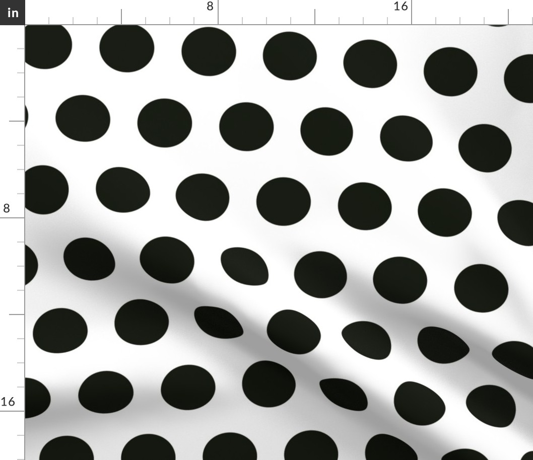Polka Dot - Black on White XL