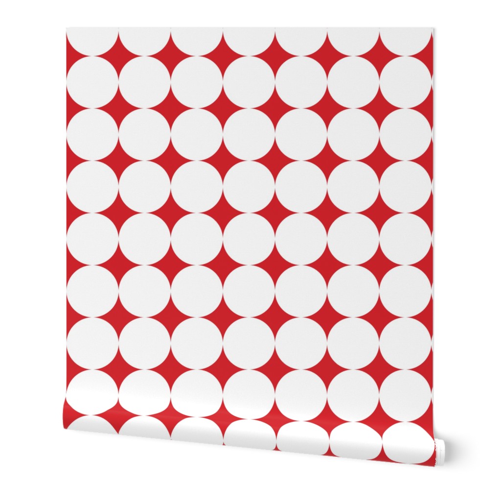 Polka Dot - White on Red XXL