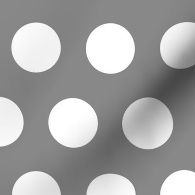 Polka Dot - White on Gray XL