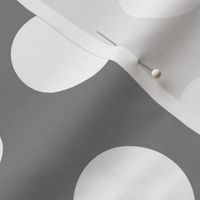 Polka Dot - White on Gray XL