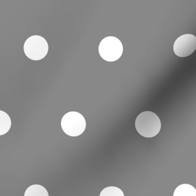 Polka Dot - White on Gray