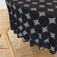 Polka Dot - Black on Gray XXL