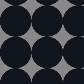Polka Dot - Black on Gray XXL