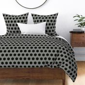 Polka Dot - Black on Gray XL