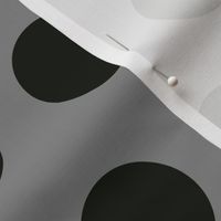 Polka Dot - Black on Gray XL
