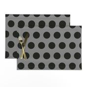 Polka Dot - Black on Gray XL