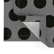 Polka Dot - Black on Gray XL