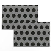 Polka Dot - Black on Gray XL