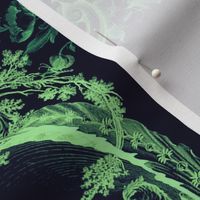 Toile de Lally! ~ Verdigris Midnight