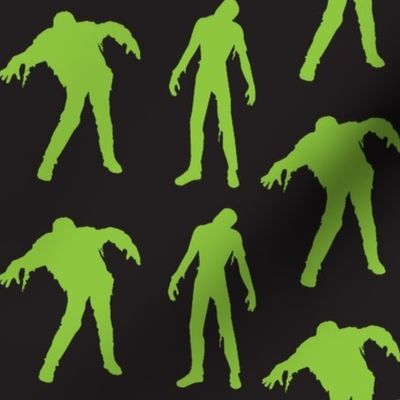 Large Silhouette of the Living Dead-black and green