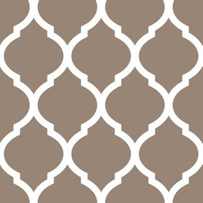 Mocha Brown Moroccan Lattice