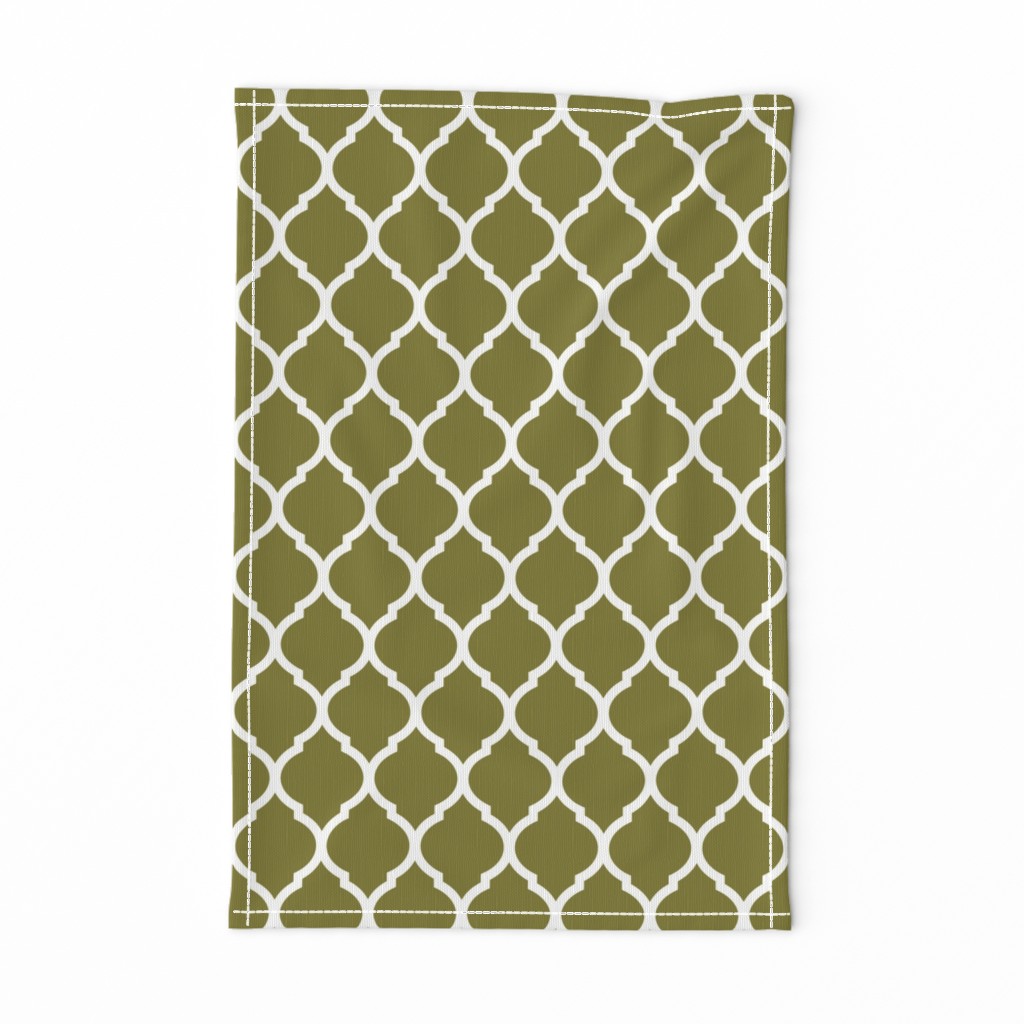 Olive Green Moroccan Lattice