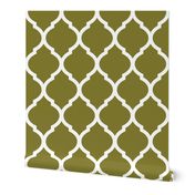 Olive Green Moroccan Lattice