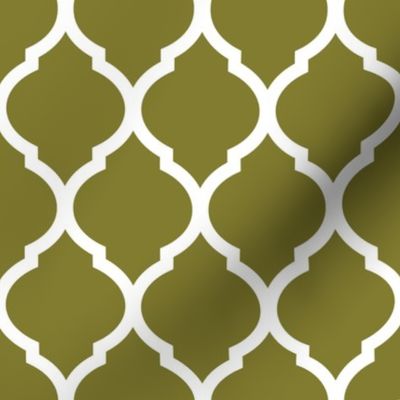 Olive Green Moroccan Lattice