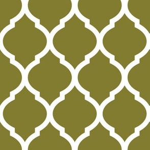 Olive Green Moroccan Lattice