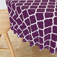 Plum Purple Moroccan Lattice