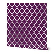 Plum Purple Moroccan Lattice