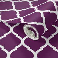 Plum Purple Moroccan Lattice