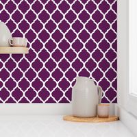 Plum Purple Moroccan Lattice