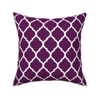 Plum Purple Moroccan Lattice