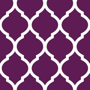 Plum Purple Moroccan Lattice