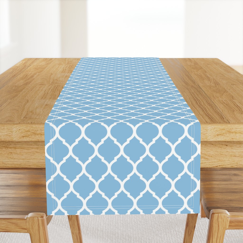 Sky Blue Moroccan Lattice